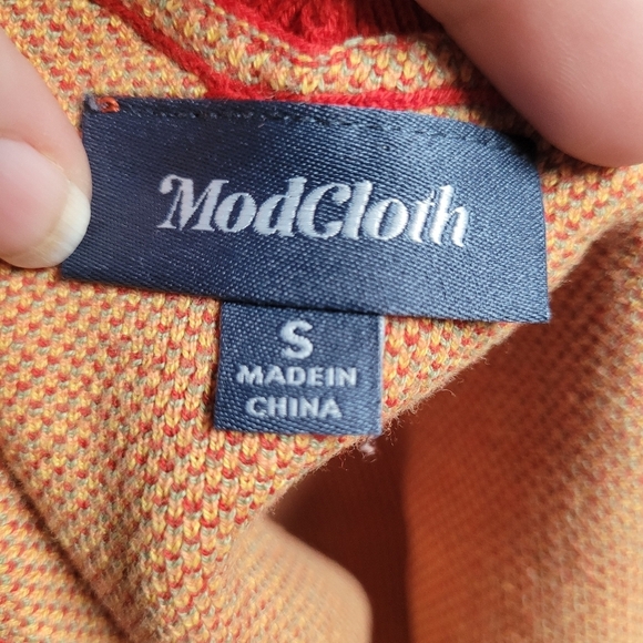 Modcloth Red Rainbow Striped Sweater Dress - Picture 3 of 6